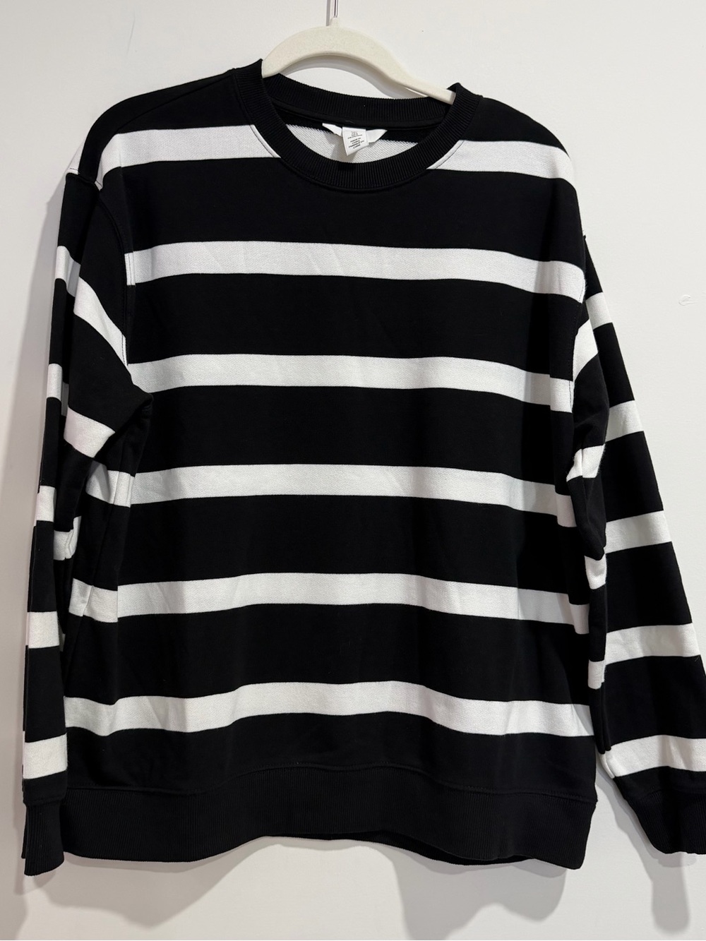H&M Striped Lightweight Crewneck Sweatshirt